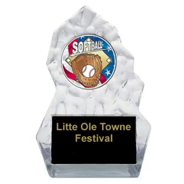 Softball Lightning Sculpted Trophy