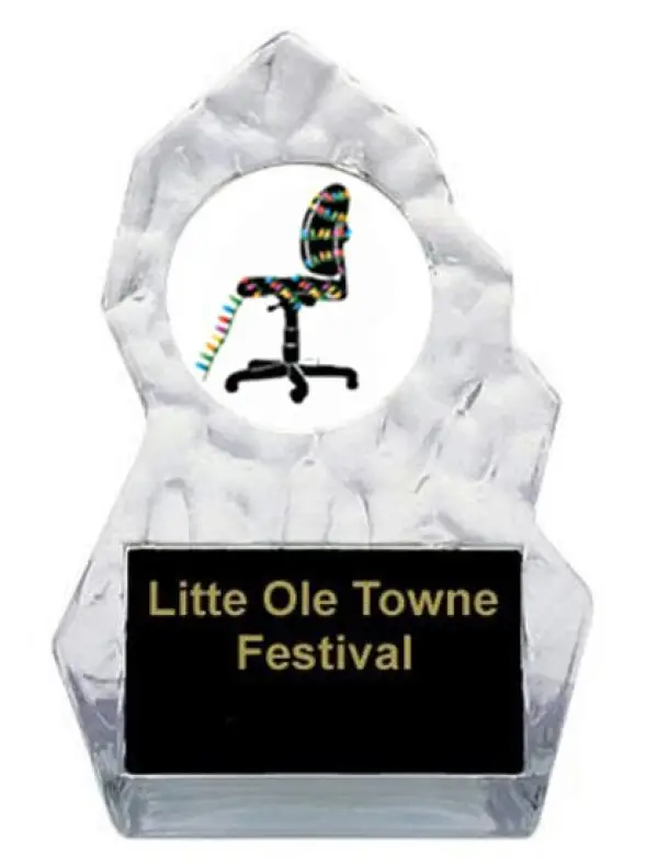 Lightning Sculpted Christmas Cubicle Trophy