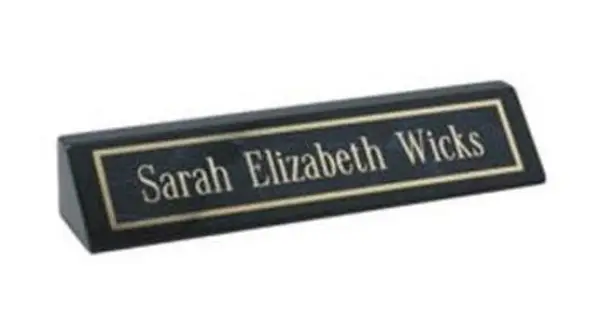 Black Piano Finish Desk Wedge 2x10