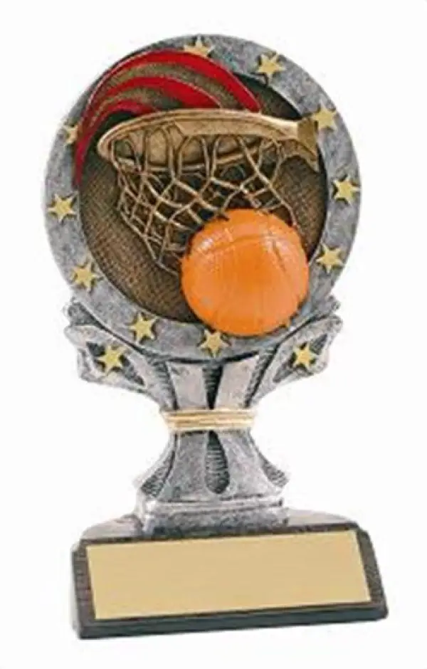 Basketball 6 1/4 Tall Resin Trophy