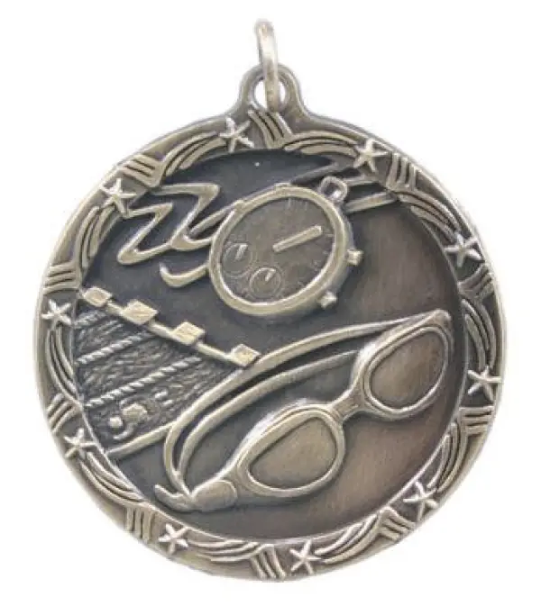 Swimming Star Medal 2 3/24 Inches