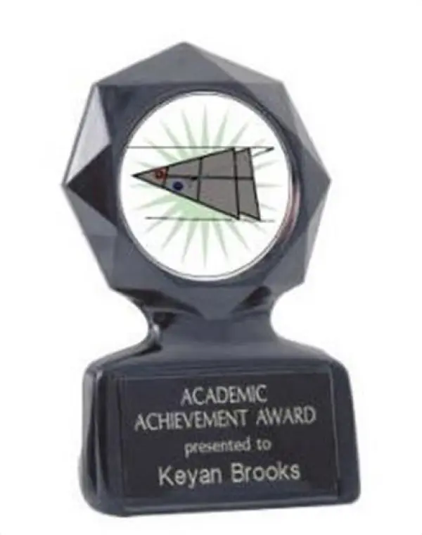 Shuffleboard Black Star Trophy