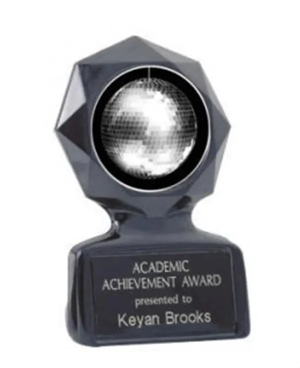 Disco Ball Black Star Trophy