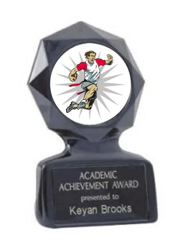 Flag Football Black Star Trophy
