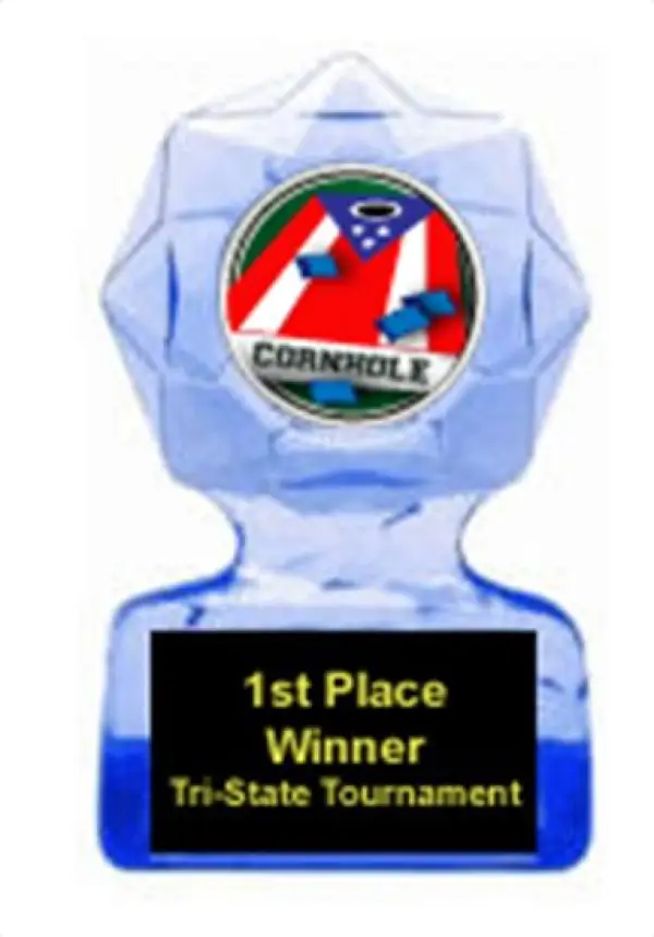 Corn Hole Blue Star Trophy