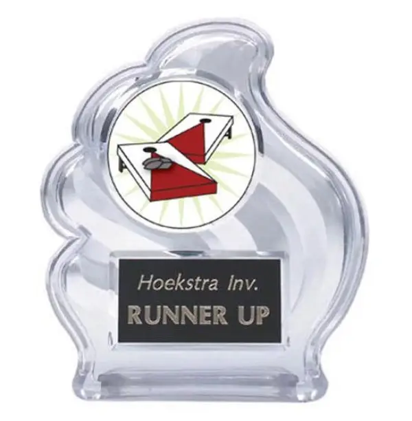 Sculpted Wave Cornhole Trophy
