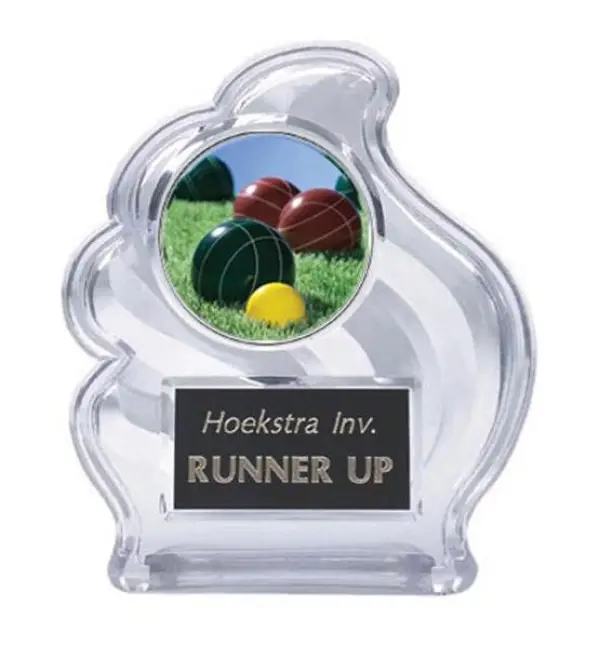 Bocce Ball Sculpted Wave Trophy