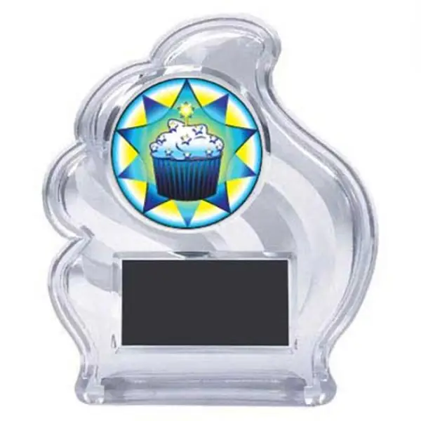 Sculpted Wave Cupcake Trophy