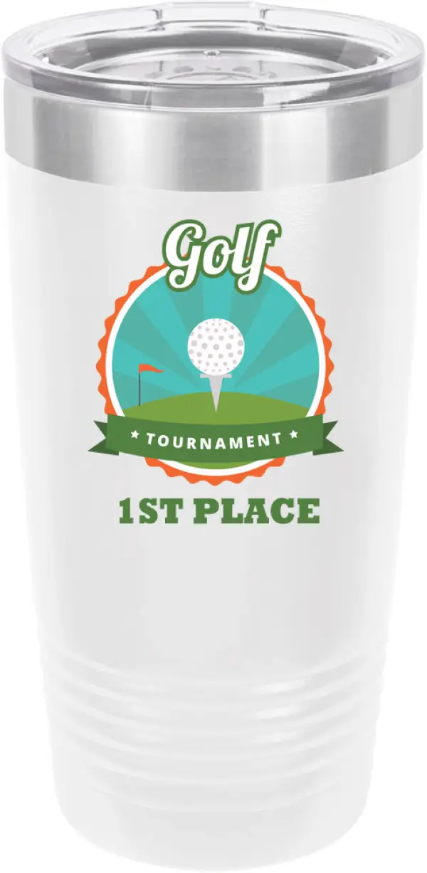 Customized Golf Tournament Polar Camel 20 oz.  Ringneck Vacuum Insulated Tumbler w/Clear Lid LTM7214