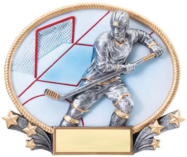 Hockey 3D Oval Trophy