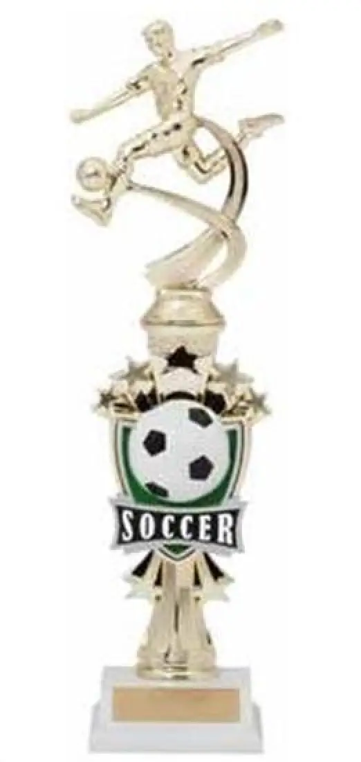 Soccer Male Shooting Star Riser Trophy