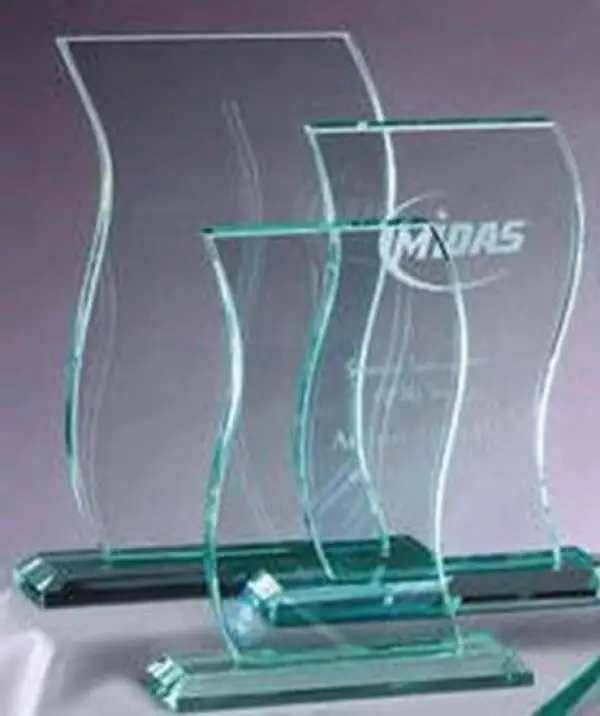 Wavy Jade Glass Award