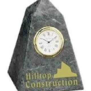 Black Marble Pyramid Clock