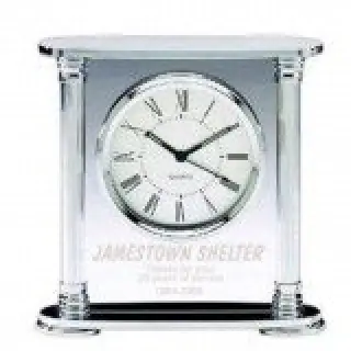Chrome Acrylic Clock Q412