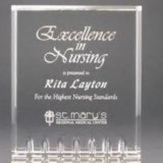 Self Standing Gold Acrylic Award