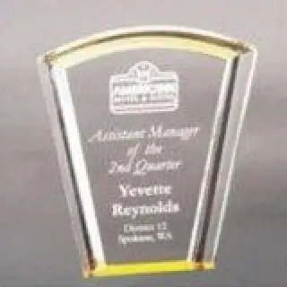 Acrylic Gold Fan Award