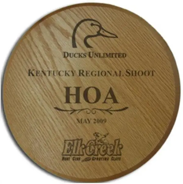 Round Oak Plaque
