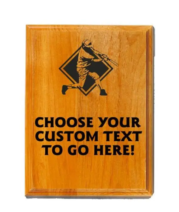 Baseball Sand Oak Plaque