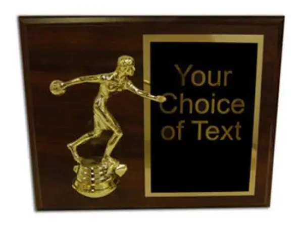 Plaque with Bowling Figure