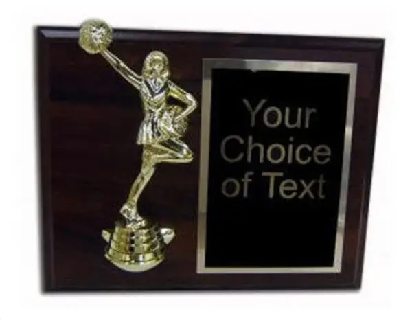 Plaque with Cheerleader Figure
