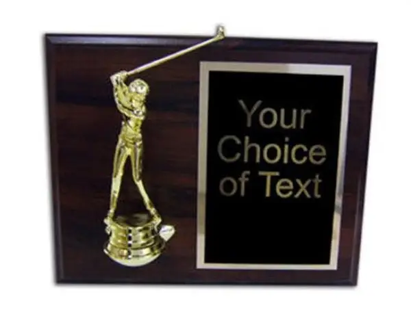 Plaque with Golf Figure