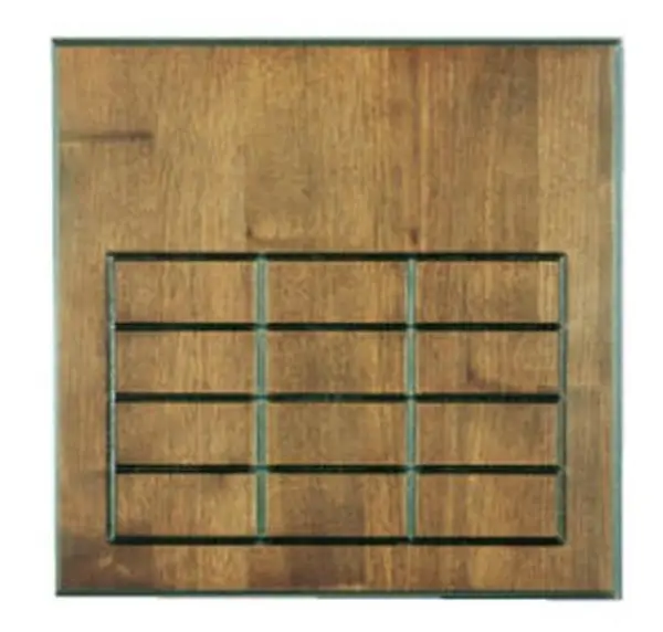 Walnut 12 Plate Perpetual Plaque