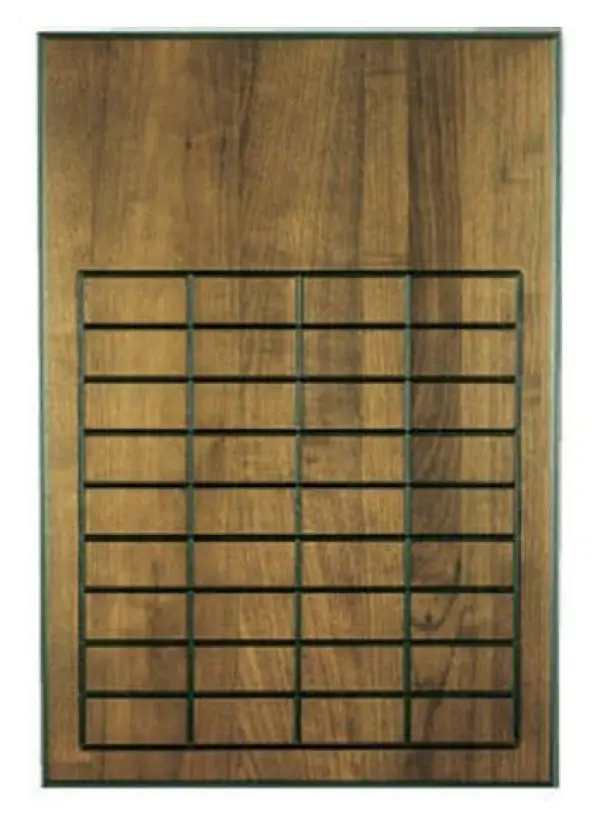 Walnut 36 Plate Perpetual Plaque