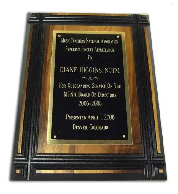 Walnut Grooved Face Plaque