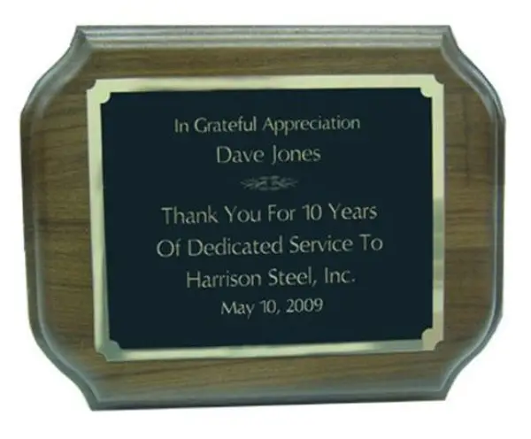 Walnut Scalloped Plaque