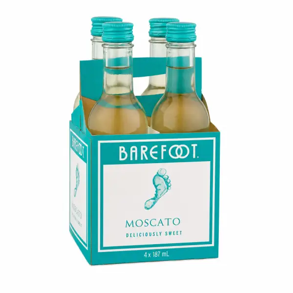 Barefoot Moscato 4 Pack 187ml