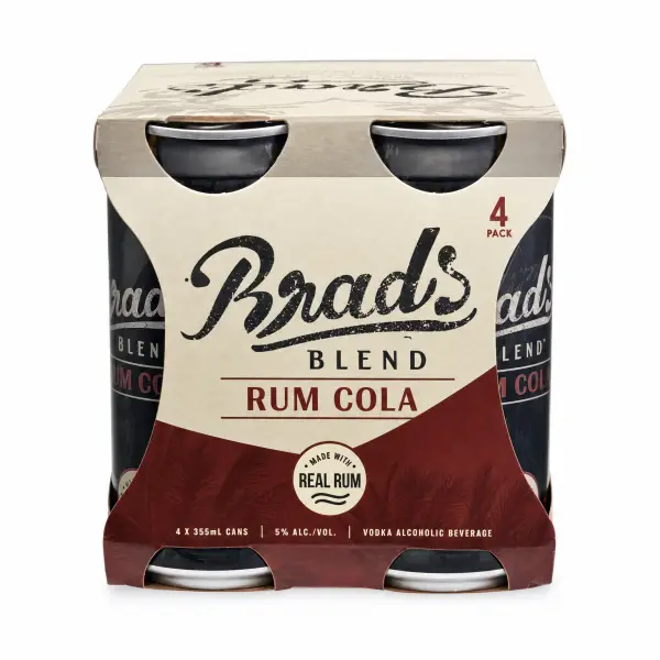 Brad's Blend Rum Cola 4 Pack 12oz Cans