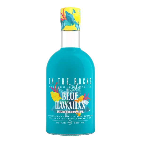 On The Rocks The Blue Hawaiian 375ml