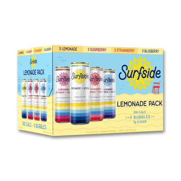 Surfside Lemonade Vodka Variety Pack 12 x 355ml