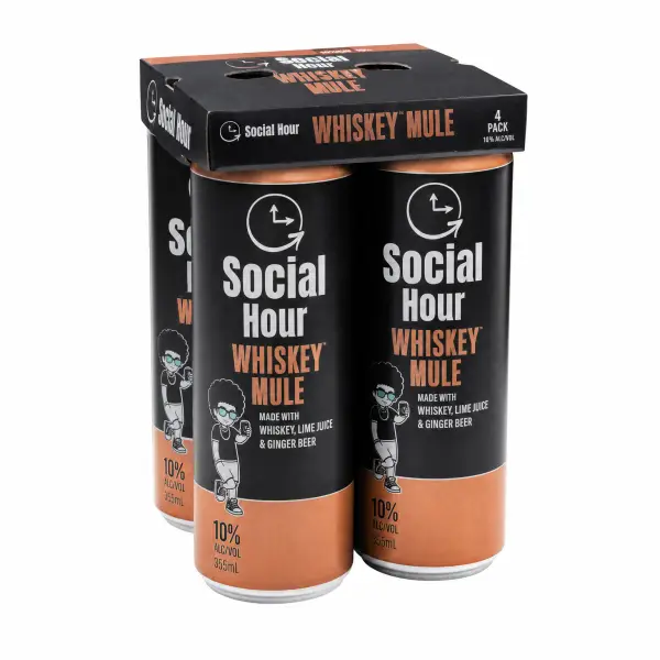 Social Hour Whiskey Mule Can 4pk 355ml