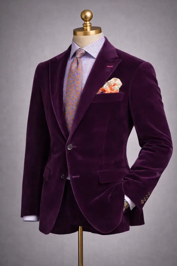 The Imperial Plum Velvet Dinner Jacket