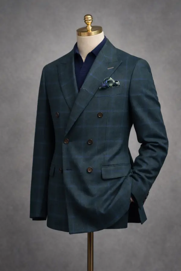 The Riviera Verde Windowpane Jacket