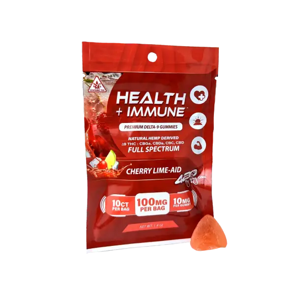 Wellness + Immune • Cherry Lime-Aid | 420 My Way, DELTA-9 THC + CBGa, CBDa, CBC, CBD Gummies