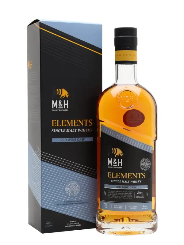M&H Elements Red Wine Cask Single Malt Whisky 750ml