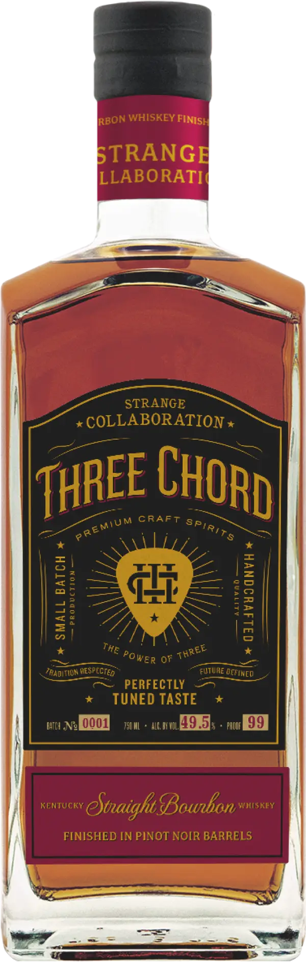 Three Chord Strange Collaboration Pinot Noir Barrel Finished Bourbon Whiskey 750ml
