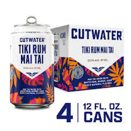 Cutwater Tiki Rum Mai Tai 4pk 12oz Cans