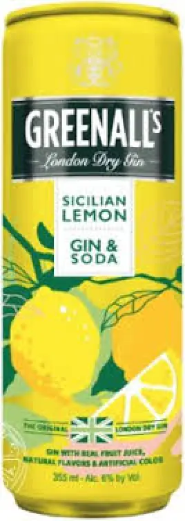 Greenall's Lemon Gin & Soda 4pk 250ml