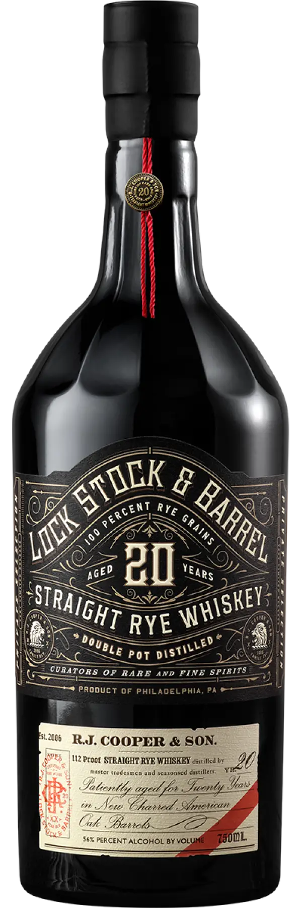 Lock Stock & Barrel 20 Year Old Straight Rye Whiskey 750ml