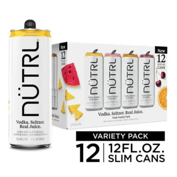 Nütrl Vodka Seltzer Variety Pack 12x355ml