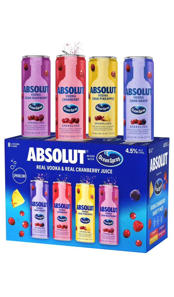 Absolut X Ocean Spray Variety Pack 355ml