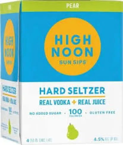 High Noon Pear Vodka Seltzer 4pk 355ml Cans