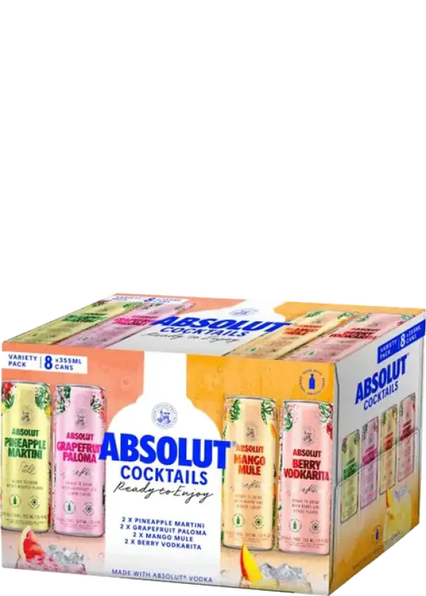Absolut Cocktails Variety Pack 8 x 355ml