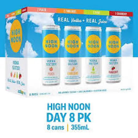 High Noon Sun Sips Vodka & Soda Day Pack 8pk 12oz Cans
