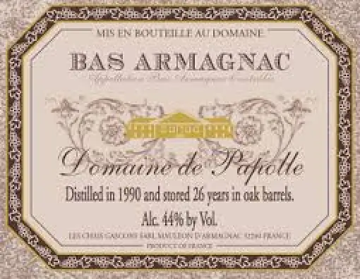 Domaine de Papolle Bas Armagnac 1990 750ml