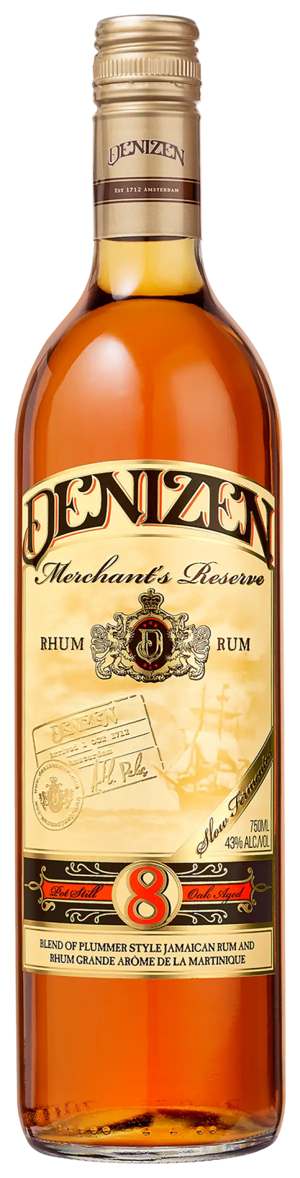 Denizen Merchant's Reserve 8 Year Rum 750ml