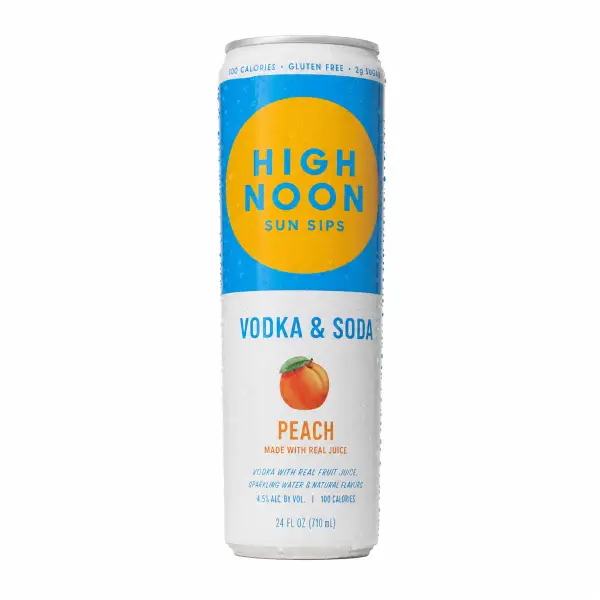 High Noon Sun Sips Peach Vodka & Soda 24oz